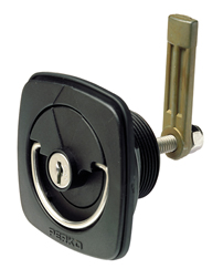 Flush Lock and Latch for Smooth or Carpeted Surfaces